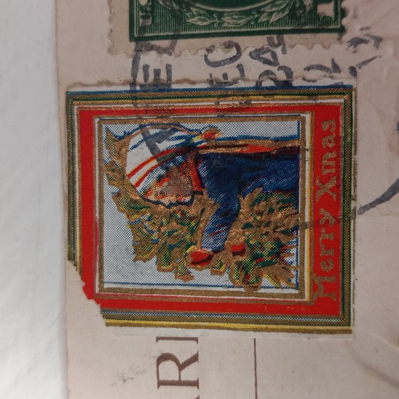 ANTIQUE CHRISTMAS Postcard Santa Claus 1914 - Picture 4 of 4